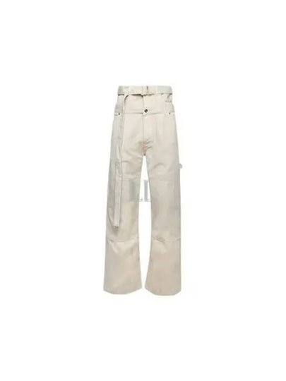 Belt Wide Pants Beige - OFF WHITE - BALAAN 2