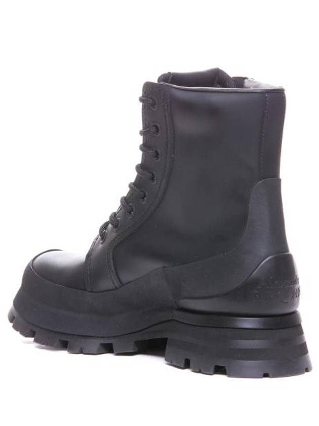 Wander Leather Combat Boots Black - ALEXANDER MCQUEEN - BALAAN 4