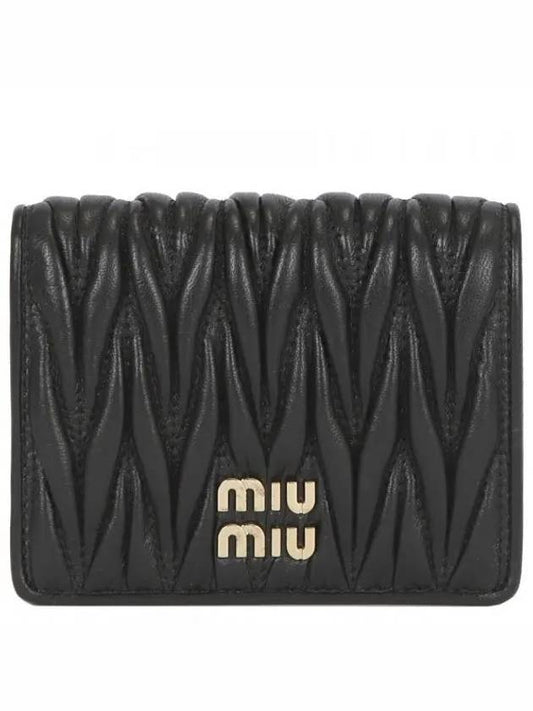 Materasse Half Wallet Black 1025751 - MIU MIU - BALAAN 1