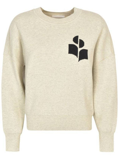 Logo Intarsia Crewneck Sweater Ecru - ISABEL MARANT - BALAAN 1