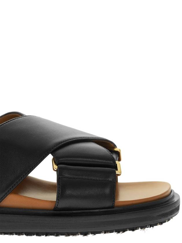 Fussbet Cross Sandals Black - MARNI - BALAAN 7