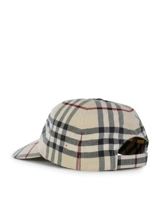 Check Pattern Cotton Ball Cap Beige - BURBERRY - BALAAN 3