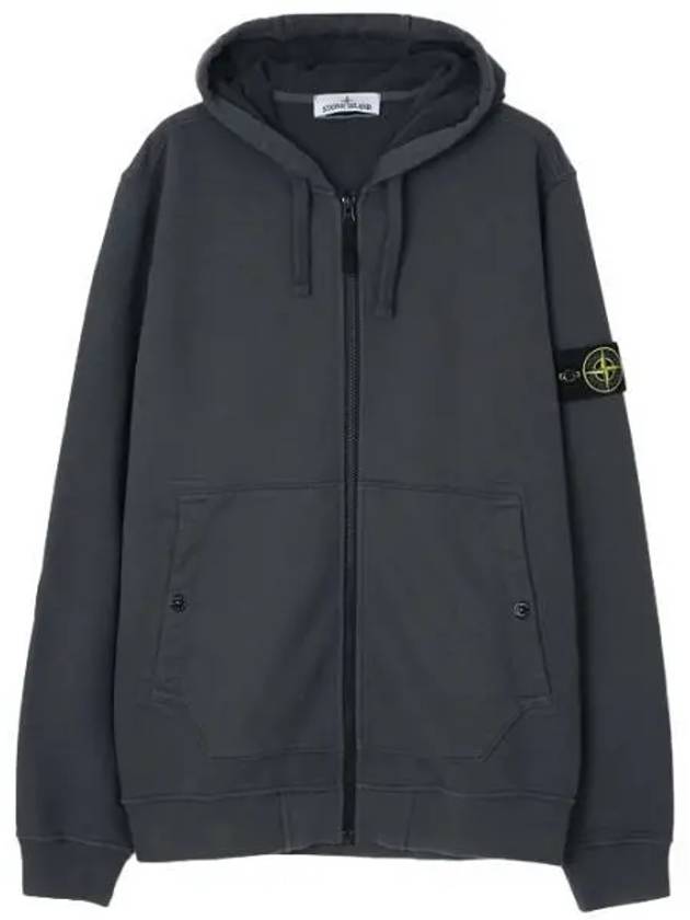 Brushed cotton fleece hooded zipup regular fit - STONE ISLAND - BALAAN 1