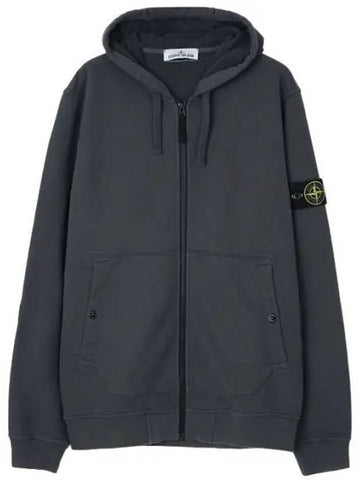 Brushed cotton fleece hooded zipup regular fit - STONE ISLAND - BALAAN 1