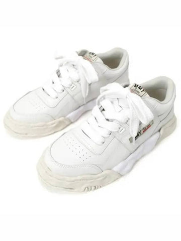 A08FW702 white Parker OG sole leather low sneakers - MIHARA YASUHIRO - BALAAN 1