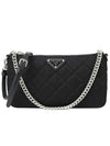 Tessuto Quilted Chain Shoulder Bag Black - PRADA - BALAAN 1