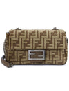 Baguette Chain Medium Shoulder Bag Brown - FENDI - BALAAN 2