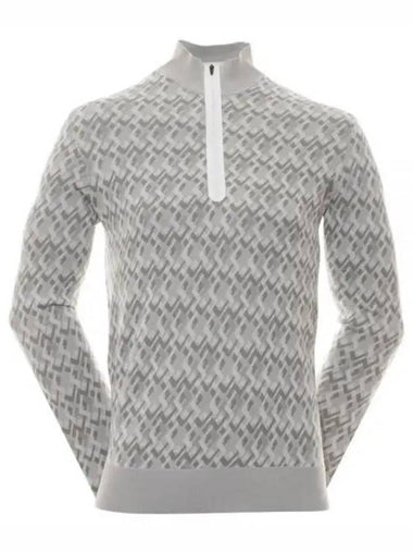 Nate JL Micro Bridge Jacquard Knit Top Grey - J.LINDEBERG - BALAAN 1