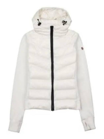 8G50000 80093 034 Grenoble logo patch hooded fleece padded zip up cardigan 1213557 - MONCLER - BALAAN 1