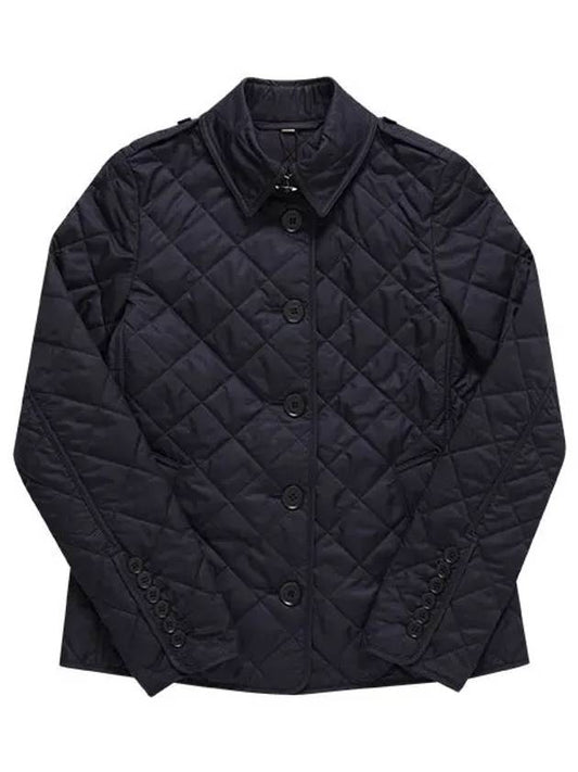 New Frankby Quilted Jacket Navy - BURBERRY - BALAAN 2