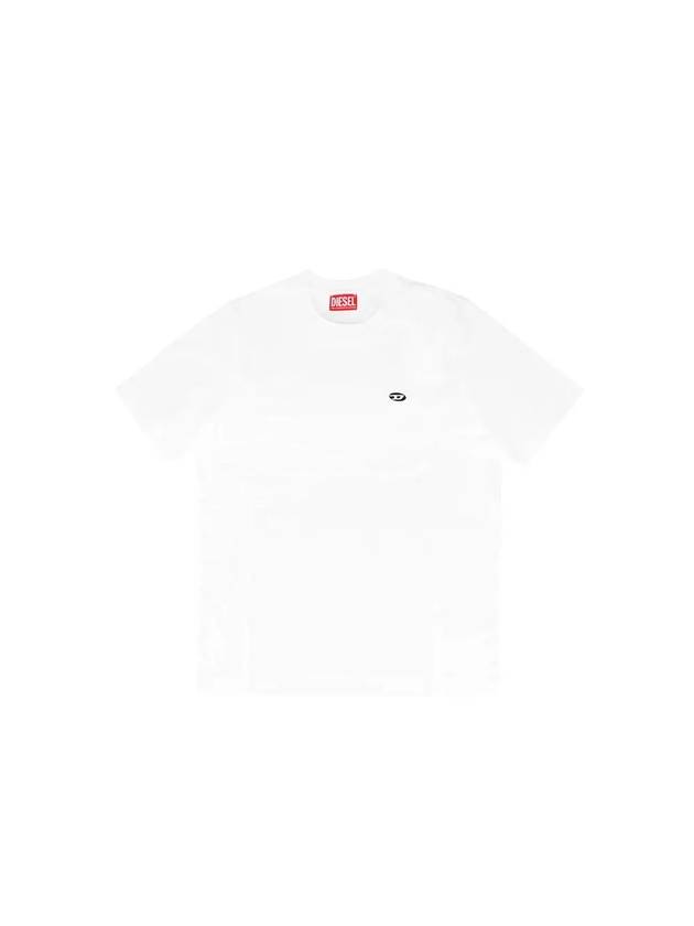 Women's Ovan D Patch Short Sleeve T-Shirt White - DIESEL - BALAAN 2