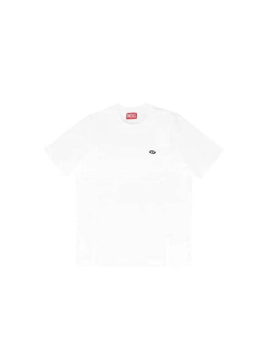 Women's Ovan D Patch Short Sleeve T-Shirt White - DIESEL - BALAAN 1