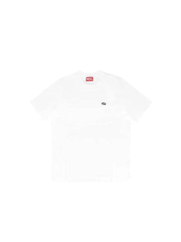 Women's Ovan D Patch Short Sleeve T-Shirt White - DIESEL - BALAAN 1