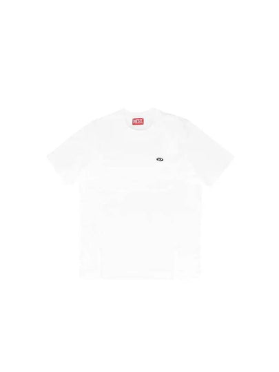 Women's Ovan D Patch Short Sleeve T-Shirt White - DIESEL - BALAAN 2