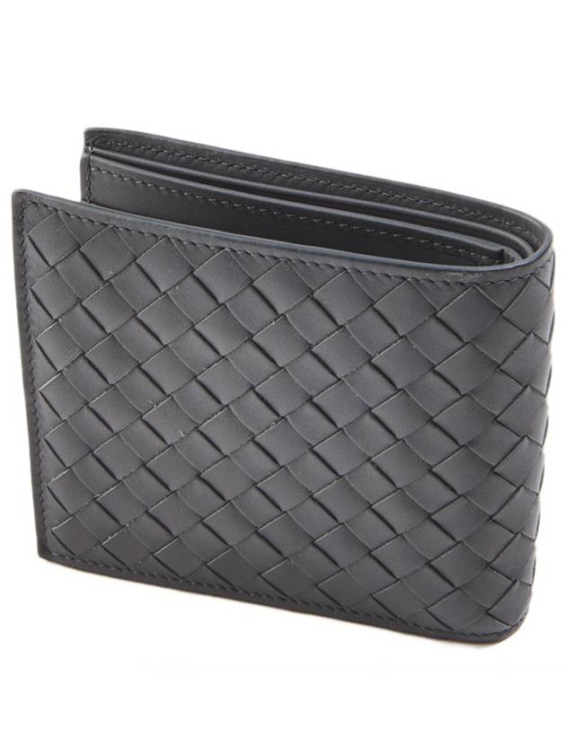 Intrecciato Weaving Half Wallet Dark Grey - BOTTEGA VENETA - BALAAN 2