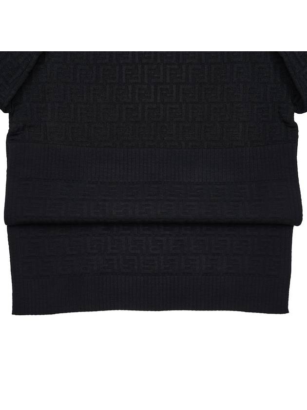 FF Logo Embossed Pullover Knit Top Black - FENDI - BALAAN 8