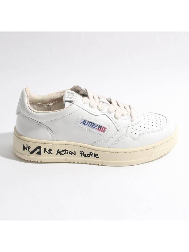 slogan logo sole medalist low top sneakers white - AUTRY - BALAAN 2