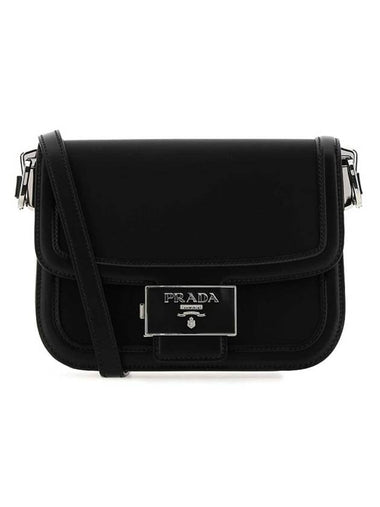 emblem buckle nylon cross bag black - PRADA - BALAAN 1