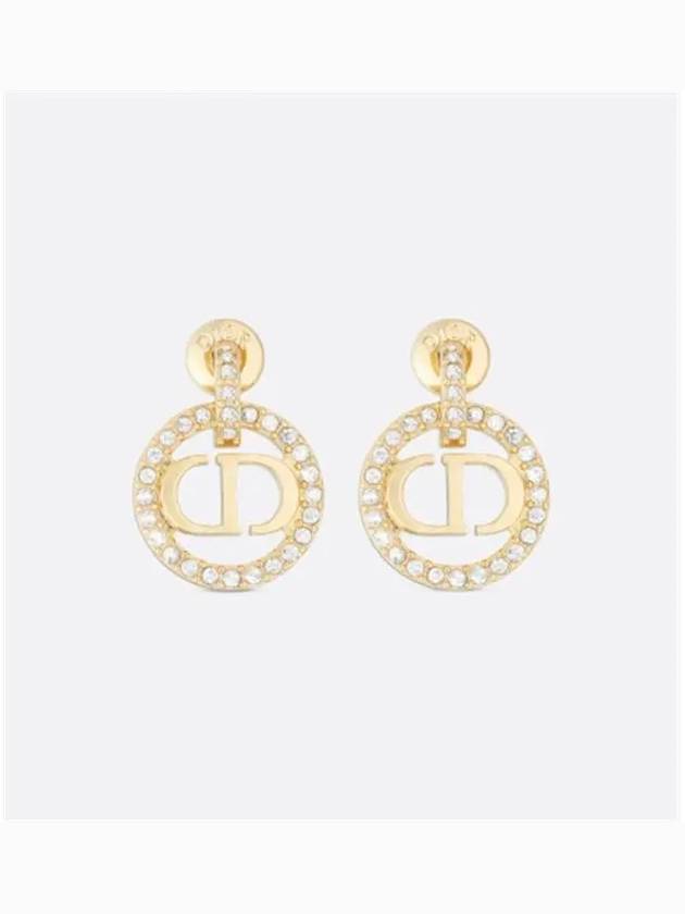 Petit CD Crystal Earrings Gold - DIOR - BALAAN 2