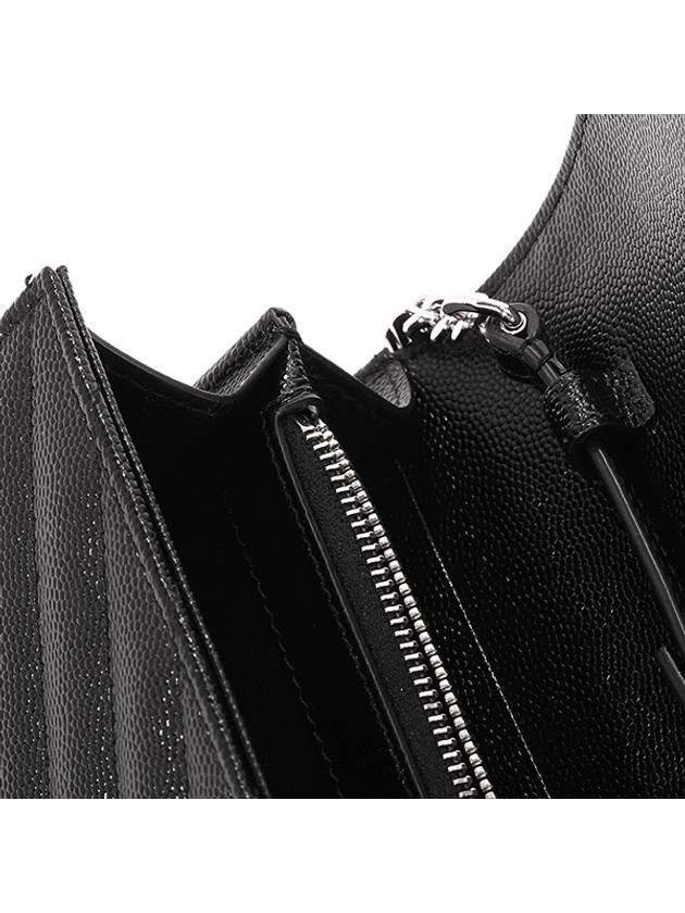 Cassandre Matelasse Chain Cross Bag In Grain de Poudre Embossed Leather Black - SAINT LAURENT - BALAAN 6