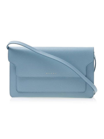 Trunk Saffiano Cross Bag Blue - MARNI - BALAAN 1