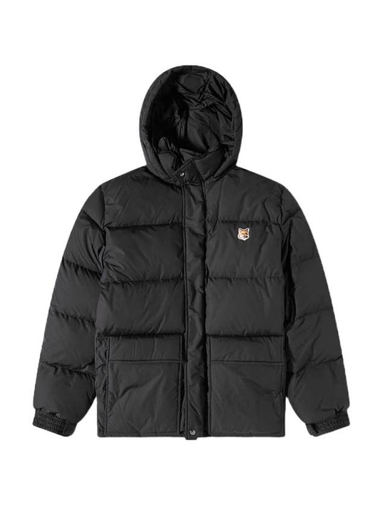 Fox Patch Hood Classic Puffer Down Padded Black - MAISON KITSUNE - BALAAN 1