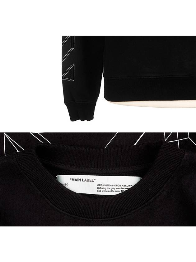 Diagonal Arrow Sweatshirt Black - OFF WHITE - BALAAN 6