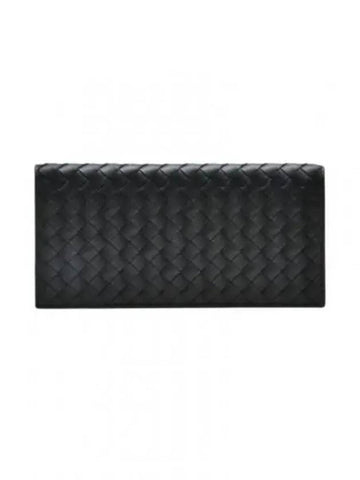 Intrecciato Long Wallet Black - BOTTEGA VENETA - BALAAN 1