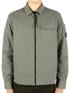 Gabardine Zip Up Long Sleeve Shirt Green - CP COMPANY - BALAAN 2