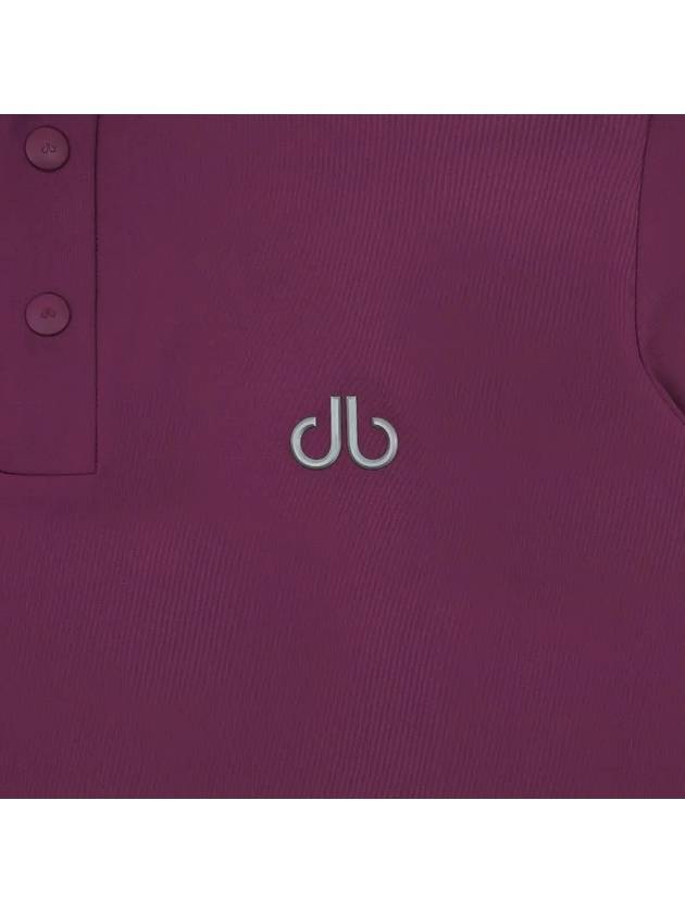 Drew Spring Cutout Modified Collar T-shirt DM41LT36WINE - DRUH GOLF - BALAAN 4