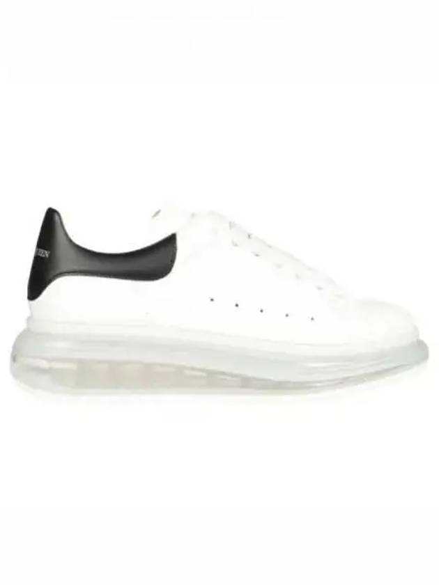 Oversized Clear Sole Low Top Sneakers Black White - ALEXANDER MCQUEEN - BALAAN 2