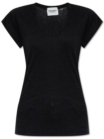 Marant Etoile T-shirt Zankou, Women's, Black - ISABEL MARANT ETOILE - BALAAN 1