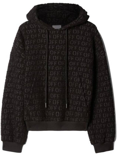 Logo Boucle Hoodie Black - OFF WHITE - BALAAN 2