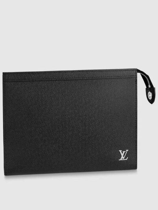 Pochette Voyage Taiga Leather Pouch Bag Black - LOUIS VUITTON - BALAAN 2