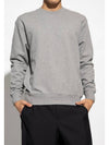 Embroidered Heart Logo Sweatshirt Grey - AMI - BALAAN 3