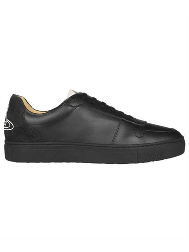 Classic ORB Logo Low Top Sneakers Black - VIVIENNE WESTWOOD - BALAAN 1