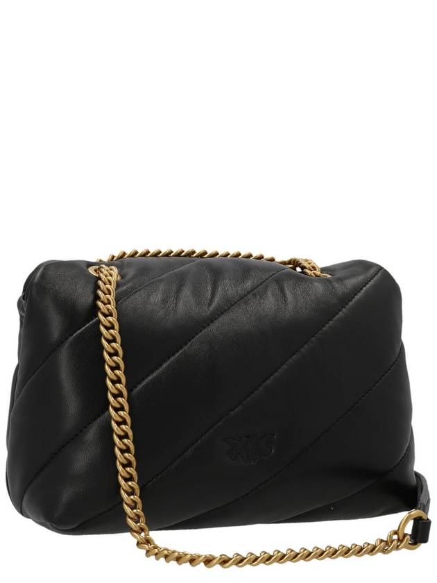 Mini Love Puff Maxi Quilted Leather Shoulder Bag Black - PINKO - BALAAN 3