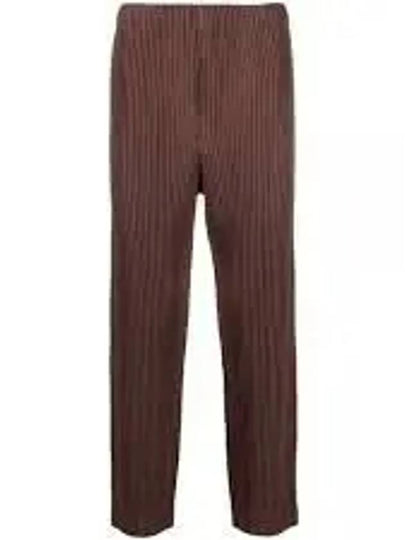 Pleated Straight Pants Brown - ISSEY MIYAKE - BALAAN 2