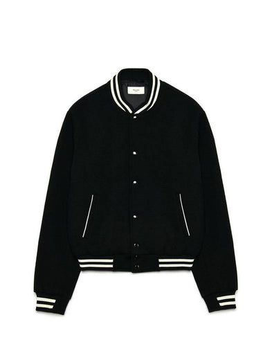 Varsity Jacket Wool Black - ROLLING STUDIOS - BALAAN 1