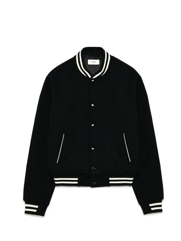 Varsity Jacket Wool Black - ROLLING STUDIOS - BALAAN 2