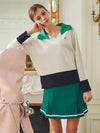 Sleeve color matching collar neck knit MK4SP312 - P_LABEL - BALAAN 7
