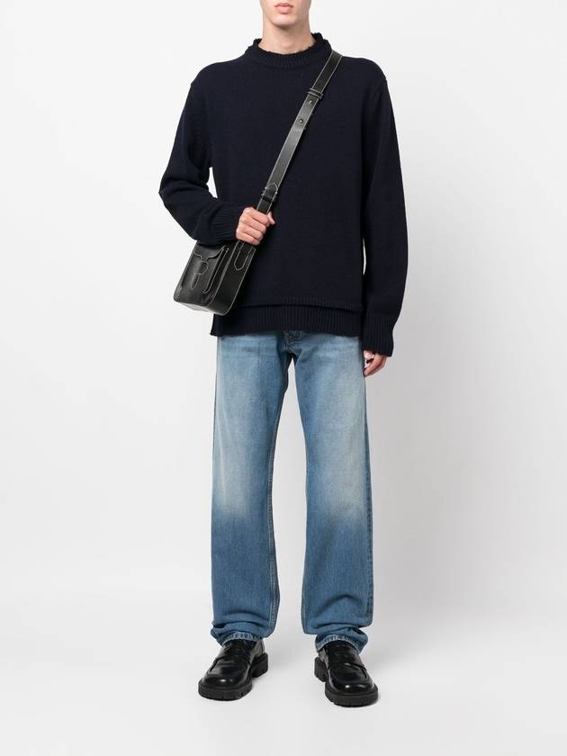 Back Stitch Elbow Patch Knit Top Navy - MAISON MARGIELA - BALAAN 4