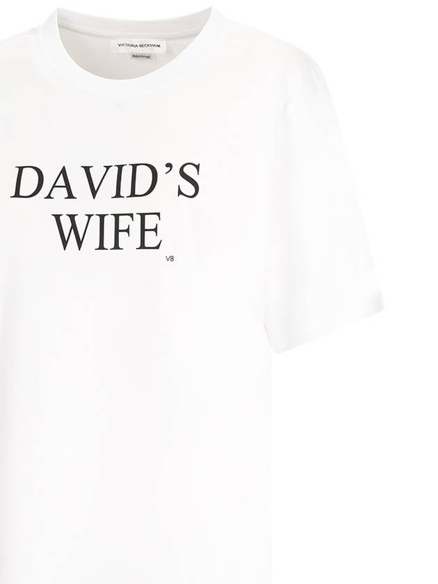 DAVID'S WIFE SLOGAN T-SHIRT - VICTORIA BECKHAM - BALAAN 3