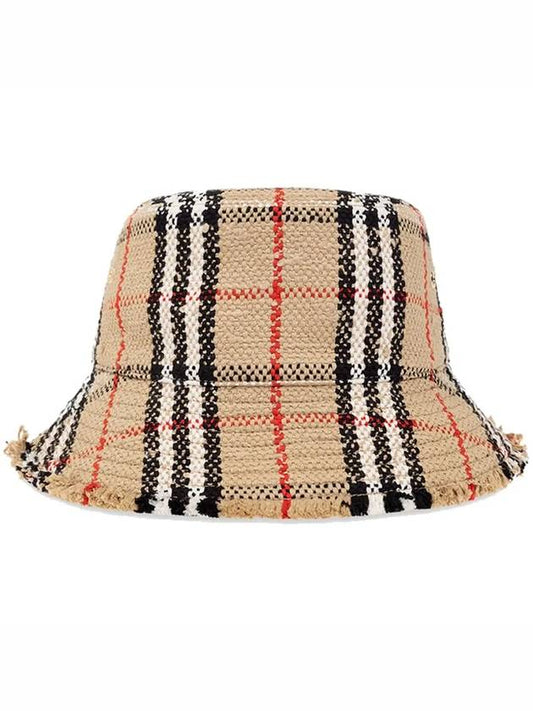 Check Bouclay Bucket Hat Beige - BURBERRY - BALAAN 2