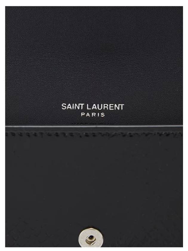 Cassandre Envelope Half Wallet Black - SAINT LAURENT - BALAAN 6