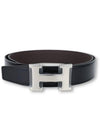 Reversible Leather Strap 32mm Belt Black - HERMES - BALAAN 2