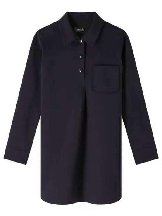 Maitena Short Dress Dark Navy Blue - A.P.C. - BALAAN 2