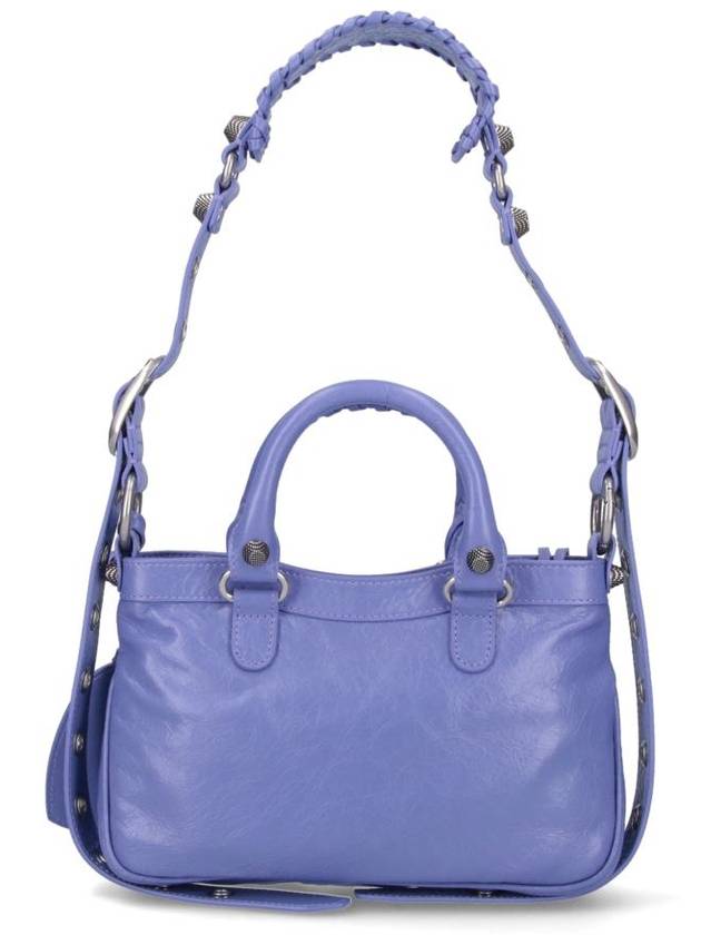 Neo Cargol Small Crocodile Embossed Leather Tote Bag Purple - BALENCIAGA - BALAAN 4