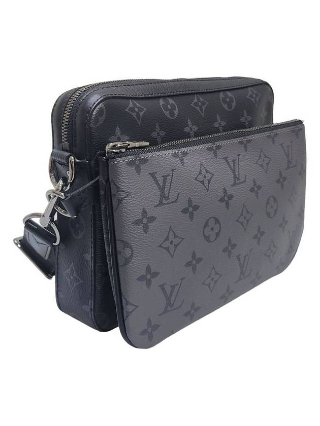 Women s M69443 Monogram Eclipse Reverse Canvas Trio Crossbody Bag Built in Chip - LOUIS VUITTON - BALAAN 2