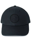 6 Panel Ball Cap Black - STONE ISLAND - BALAAN 3